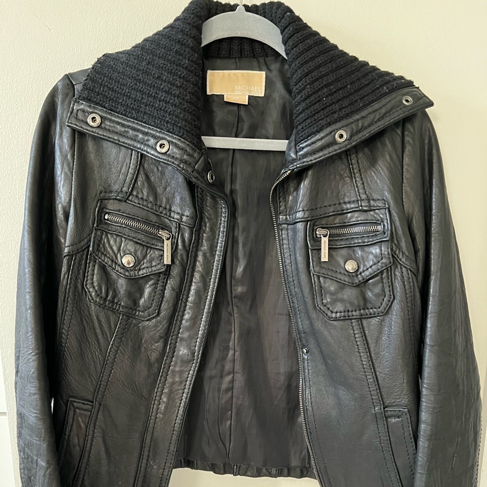 Michael Kors Black Leather Jacket
